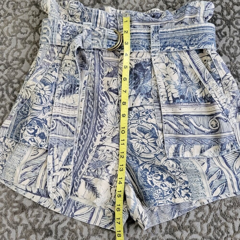 Pam & Gela Blue and White Patterned Shorts - Picture 5 of 7